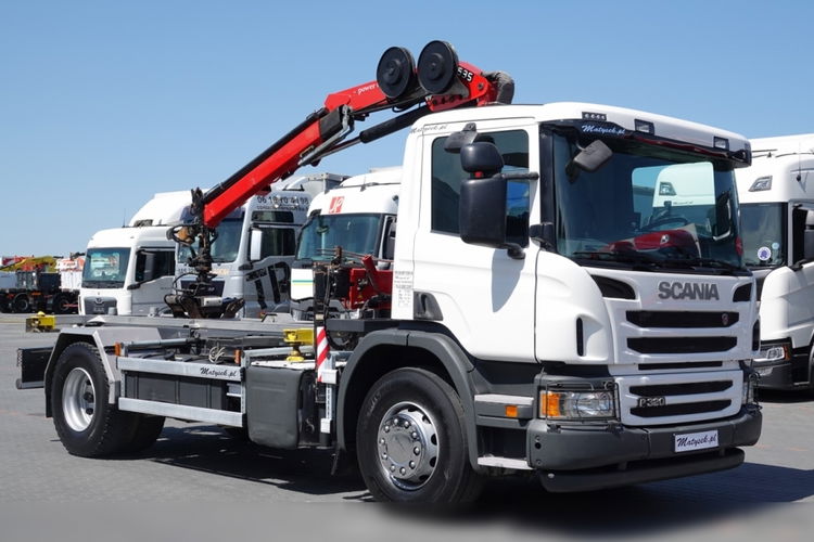 SCANIA P 320 / WYWROTKA BDF + HDS HMF 635 -wysów: 6.8 m / CHWYTAK do złomu / EURO 6 / BDF + KIPPER + HDS / zdjęcie 28