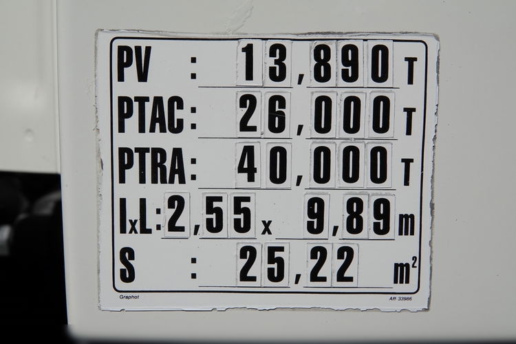 DAF CF 370 / 6x2 / SKRZYNIOWY - paka: 6, 5 m / + HDS PALFINGER PK 18002 - wysów: 10.2 m / EURO 6 / 3 osie / oś podnoszona zdjęcie 47