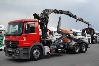 Mercedes ACTROS 2636 / 6X4 / HAKOWIEC + HDS JONSERED 1320Z / CHWYTAK DO ZŁOMU / SPROWADZONY