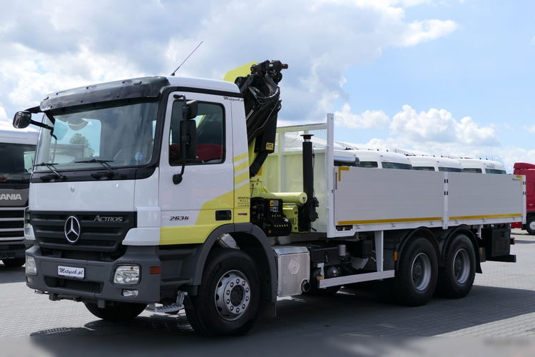 Mercedes ACTROS 26.360 / 6x4 / HDS ZA KABINĄ PALFINGER 20002 -wysów: 10.3 m / SKRZYNIOWY - 6.25m / STEROWANIE RADIOWE / ROTATOR / EPS+SPRZĘGŁO  zdjęcie 9