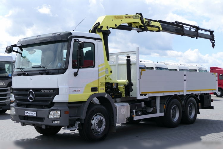 Mercedes ACTROS 26.360 / 6x4 / HDS ZA KABINĄ PALFINGER 20002 -wysów: 10.3 m / SKRZYNIOWY - 6.25m / STEROWANIE RADIOWE / ROTATOR / EPS+SPRZĘGŁO  zdjęcie 2