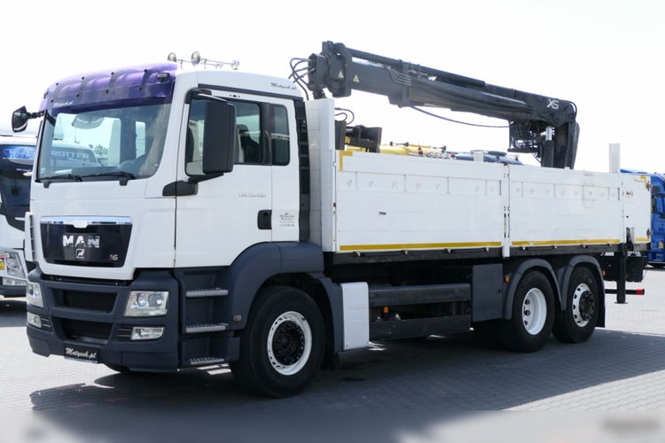 MAN TGS 26.400 / 6X2 / SKRZYNIOWY- 6.3 M / + HDS HIAB 166K wysów: 11 M / UAL / SIODEŁKO / CHYWYTAK DO PALET /OŚ PODNOSZONA zdjęcie 9