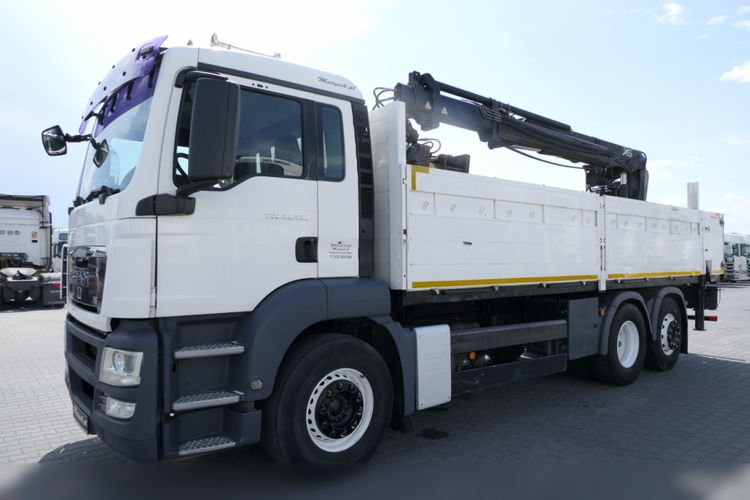 MAN TGS 26.400 / 6X2 / SKRZYNIOWY- 6.3 M / + HDS HIAB 166K wysów: 11 M / UAL / SIODEŁKO / CHYWYTAK DO PALET /OŚ PODNOSZONA zdjęcie 10