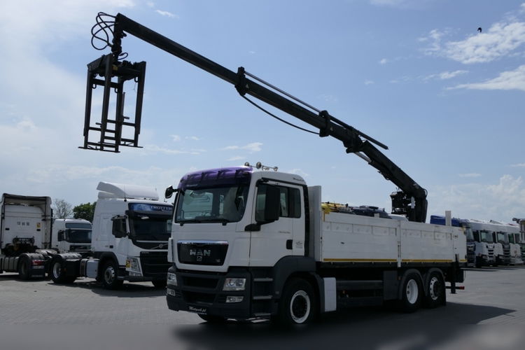 MAN TGS 26.400 / 6X2 / SKRZYNIOWY- 6.3 M / + HDS HIAB 166K wysów: 11 M / UAL / SIODEŁKO / CHYWYTAK DO PALET /OŚ PODNOSZONA zdjęcie 2