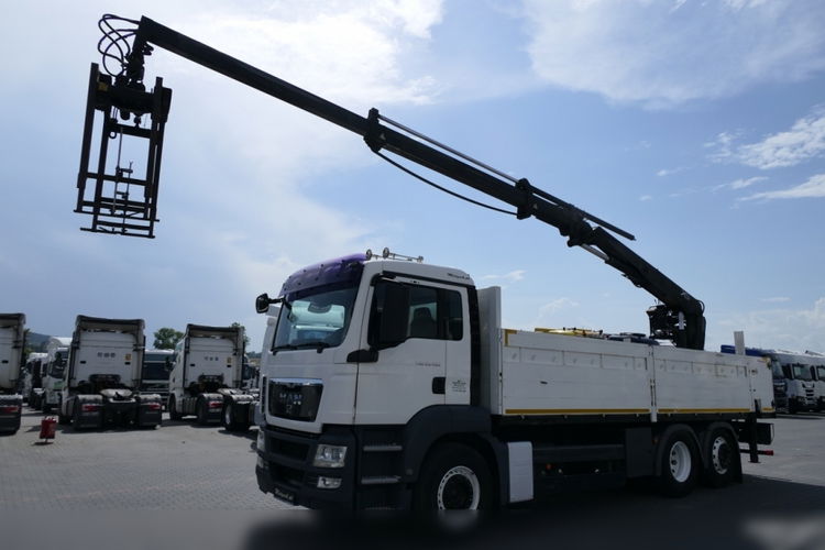 MAN TGS 26.400 / 6X2 / SKRZYNIOWY- 6.3 M / + HDS HIAB 166K wysów: 11 M / UAL / SIODEŁKO / CHYWYTAK DO PALET /OŚ PODNOSZONA zdjęcie 3