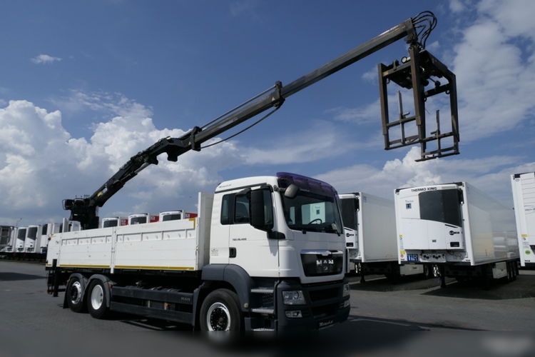 MAN TGS 26.400 / 6X2 / SKRZYNIOWY- 6.3 M / + HDS HIAB 166K wysów: 11 M / UAL / SIODEŁKO / CHYWYTAK DO PALET /OŚ PODNOSZONA zdjęcie 6