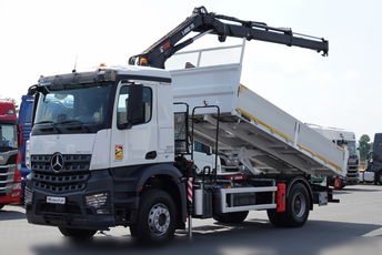 Mercedes AROCS 1836 / 4x2 / WYWROTKA -5.4 m / + HDS HIAB 138 B-2 / EURO 6 / PALETOWY / 2018 ROK