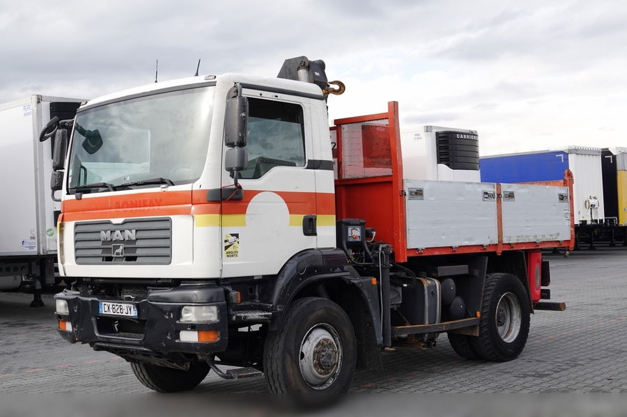 MAN TGM 13.280 / 4x4 / UAL / WYWROTKA + HDS HIAB 111 getruck.eu