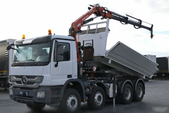 Mercedes -BENZ ACTROS 3244 / 8 X 4 / 2 STR WYWROTKA + HDS ATLAS 116.3 / EURO 5 / EPS + SPRZĘGŁO /