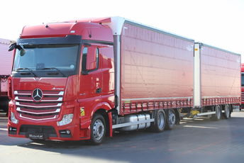 Mercedes -BENZ ACTROS 2548 / ZESTAW TANDEM 120 M3 / PRZEJAZDOWY / 7,36 M + 8,15 M / I-PARK COOL / BIG SPACE /