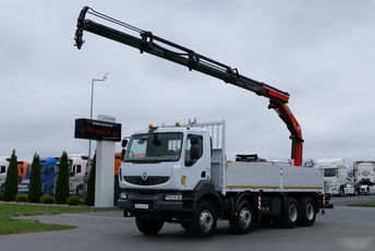 Renault KERAX 410 DXI / 8 X 4 / SKRZYNIOWY- 6.8 M + HDS PALFINGER PK 20002 - 12, 5 M / PILOT / ROTATOR / 2