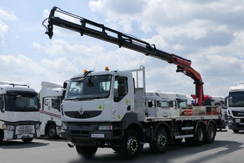 Renault KERAX / 8X4 /PLATFORMA - 12, 5 m + HDS PALFINGER PK 20002 - 7.7 m / STEROWANIE RADIOWE / MANUAL