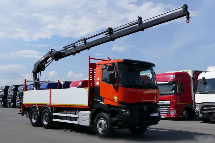 Renault C 430 / 6x4 / SKRZYNIOWY 6, 5 M + HDS HIAB 188 12.8 M / STEROWANIE RADIOWE / 2015 / OPONY 100% zdjęcie 1