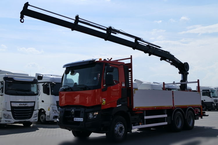 Renault C 430 / 6x4 / SKRZYNIOWY 6, 5 M + HDS HIAB 188 12.8 M / STEROWANIE RADIOWE / 2015 / OPONY 100% zdjęcie 2