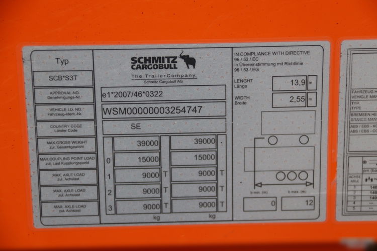 Schmitz / FIRANKA / STANDARD / VARIOS / DACH PODNOSZONY / 385/55 R22, 5 / XL CODE / 2016 R / zdjęcie 25