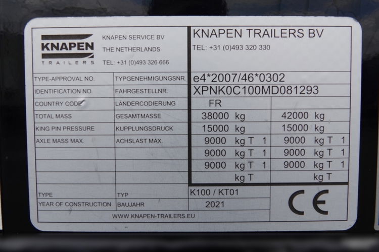 KNAPEN / RUCHOMA PODŁOGA / WALKING FLOOR / 93M3 / 2021 /  MAŁO UŻYWANA / PODŁOGA - 10 MM / zdjęcie 30