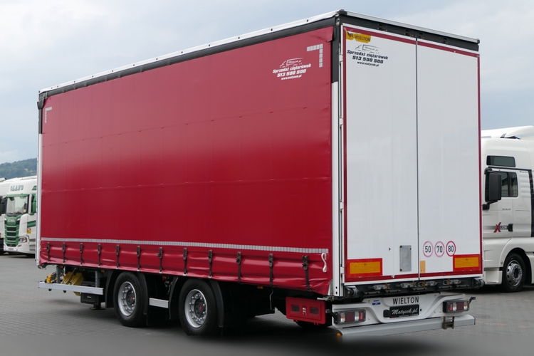 Wielton PRZYCZEPA TANDEM PRZEJAZDOWA FIRANKA - 7.7 m / 60m3 / dach podnoszony / 2019 ROK / zdjęcie 5