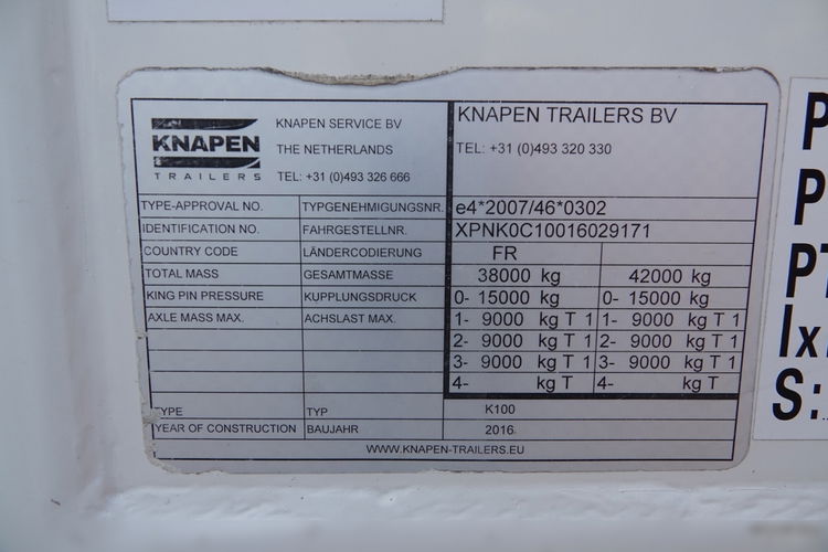 KNAPEN / RUCHOMA PODŁOGA / WALKING FLOOR / 90m3 / WAGA: 8700 kg/ PODŁOGA - 10 MM zdjęcie 23