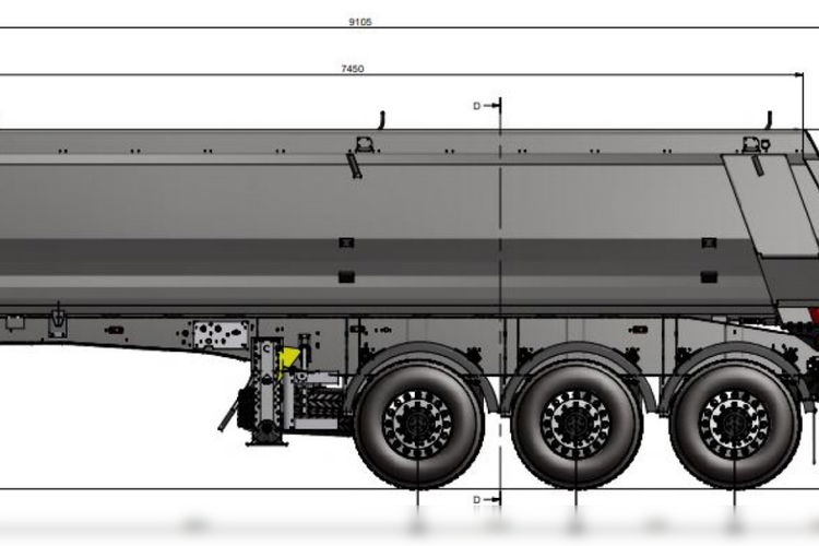 ZASŁAW Zasław WYWROTKA 26 m3 / FABRYCZNIE NOWA / STALOWA / RYNNA WANNA HP / 2024 ROK zdjęcie 2