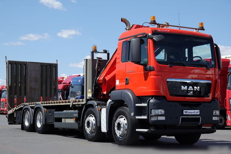 MAN TGS 35.360 / 8x2 / LAWETA + HDS HIAB 166 / OŚ PODNOSZONA / 4 OSIOWY / NAJAZDY HYDRAULICZNE / WCIĄGARKA zdjęcie 19