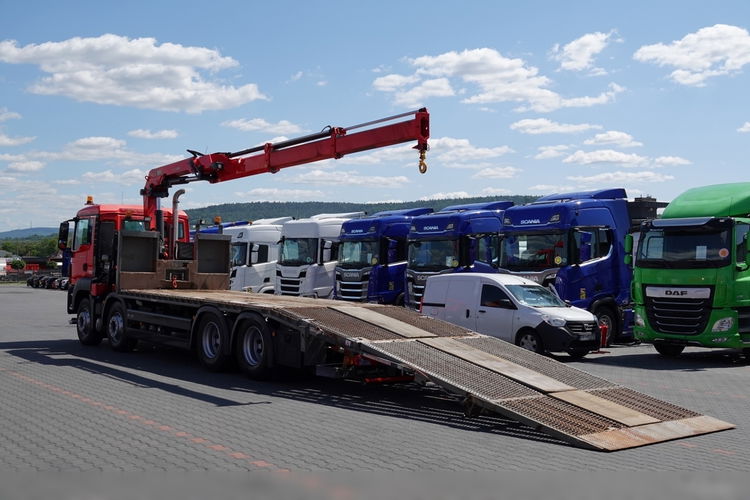 MAN TGS 35.360 / 8x2 / LAWETA + HDS HIAB 166 / OŚ PODNOSZONA / 4 OSIOWY / NAJAZDY HYDRAULICZNE / WCIĄGARKA zdjęcie 6