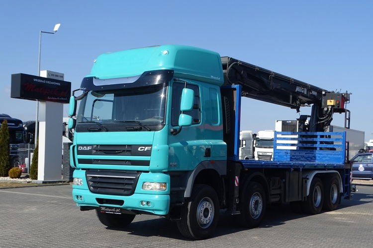 DAF CF 85.460 / 8X4 / PLATFORMA - 7.8 M + HDS MKG HMK 401 / DŹWIG / STEROWANIE RADIOWE / SIODEŁKO / MANUAL / Z NIEMIEC / zdjęcie 14