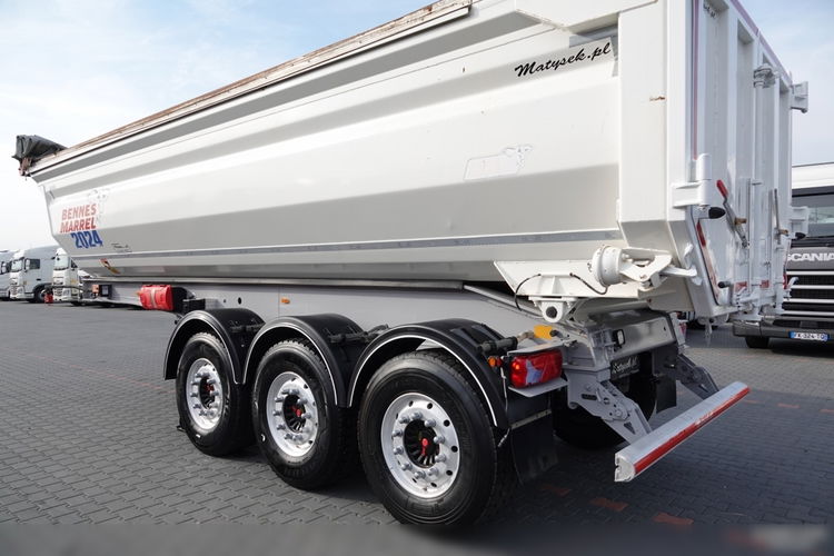 BENALU WYWROTKA 27 m3 / STALOWA / RYNNA WANNA HP / oś podnoszona / osie SAF / 2018 ROK / 5800 kg  zdjęcie 4