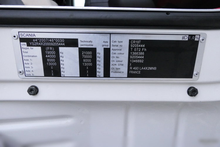 Scania R 490 / RETARDER / TOPLINE / NA PODUSZKACH / KLIMATYZACJA POSTOJOWA / NAVI / EURO 6 zdjęcie 38