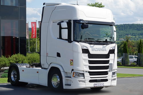 Scania S 450 / RETARDER / KLIMA POSTOJOWA / HYDRAULIKA / ALUFELGI / OPONY 100 % / PO KONTRAKCIE SERWISOWYM /
