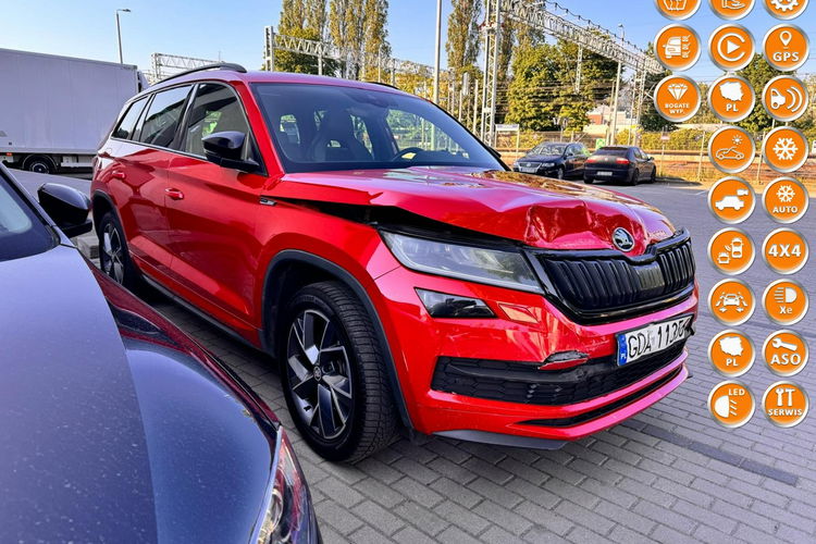 Skoda Kodiaq 2.0tsi 4x4 Sport -line doposażona wersja Polski salon 1 wl niska napr zdjęcie 1