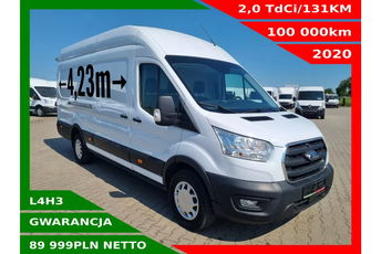 Ford Transit L4H3 89999zł NETTO 2.0 TdCi/131KM