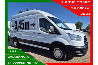 Ford Transit L3H3 Lift 84999zł NETTO 2.0TdCi/170KM