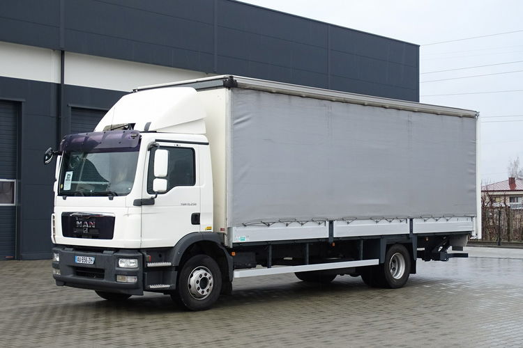 MAN TGM 15.250 Burto Firanka Sprowadzony DMC 15 TON , Klimatyzacja , Blokada Mostu , Winda 1500 kg , Poduszki zdjęcie 1