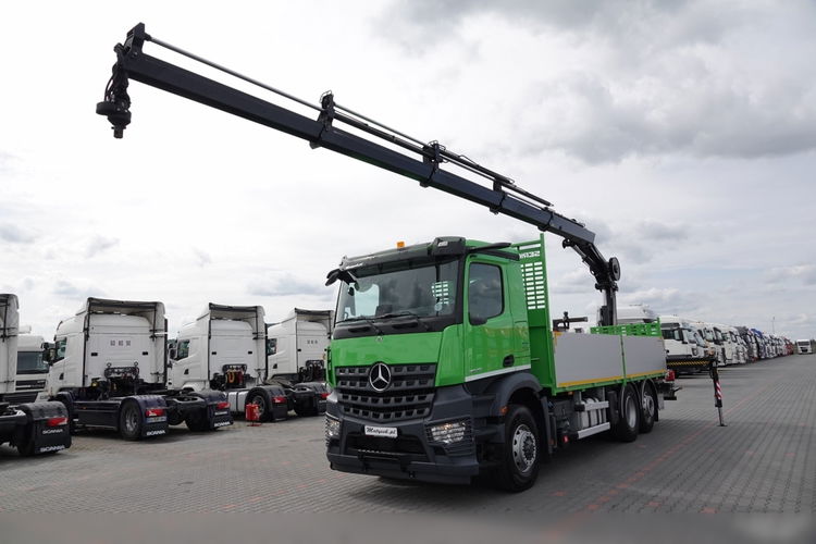 Mercedes AROCS 2636 / 6x4 / 6x2 / 4x4 / SKRZYNIOWY - 6.2 m / + HDS HIAB 192 E-4-wysów 13 m / OŚ SKRĘTNA i PODNOSZONA / EURO 6 zdjęcie 2