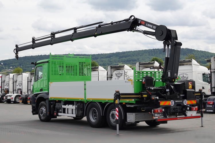 Mercedes AROCS 2636 / 6x4 / 6x2 / 4x4 / SKRZYNIOWY - 6.2 m / + HDS HIAB 192 E-4-wysów 13 m / OŚ SKRĘTNA i PODNOSZONA / EURO 6 zdjęcie 3