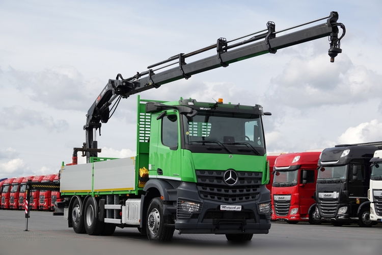 Mercedes AROCS 2636 / 6x4 / 6x2 / 4x4 / SKRZYNIOWY - 6.2 m / + HDS HIAB 192 E-4-wysów 13 m / OŚ SKRĘTNA i PODNOSZONA / EURO 6 zdjęcie 5