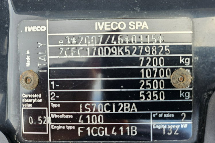 Iveco Daily 70C18 Winda-1500_kg Izoterma Chłodnia Kontener ROMCAR zdjęcie 13