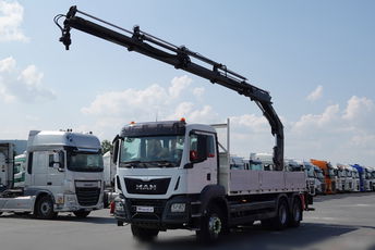 MAN TGS 26.400 / 6x4 / SKRZYNIOWY - 6,5M / HDS HIAB 188 4xwysów 13 Metrów / EURO 6 / 2016 ROK /STEROWANIE RADIOWE / ROTATOR / 