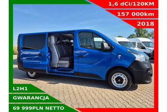 Renault Trafic Long 69999zł NETTO Brygadówka 6 osób 1.6dCi/120KM