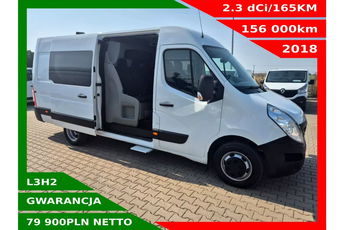 Renault Master L3H2 79900zł NETTO Brygadówka 7-osób 2.3dCi/165km