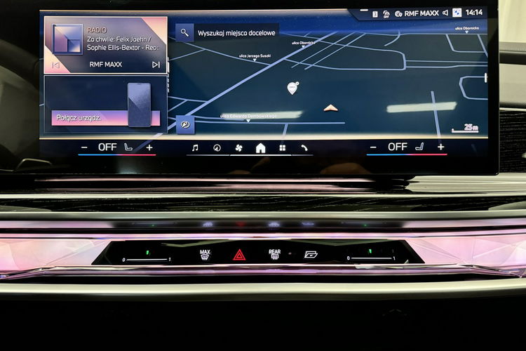 BMW 740 740d xDrive M Pakiet PRO Wielofunkcyjne Komforty z Pamięcią Bowers Hak zdjęcie 20