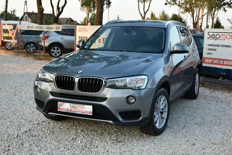 BMW X3 2.0d Automat 2015r. HeadUp el. klapa Keyless Kamera HKaudio rolety HAK zdjęcie 19