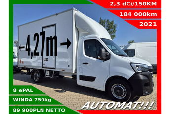 Renault Master Kontener 8 ePAL 89900zł NETTO 2.3 dCI/150KM