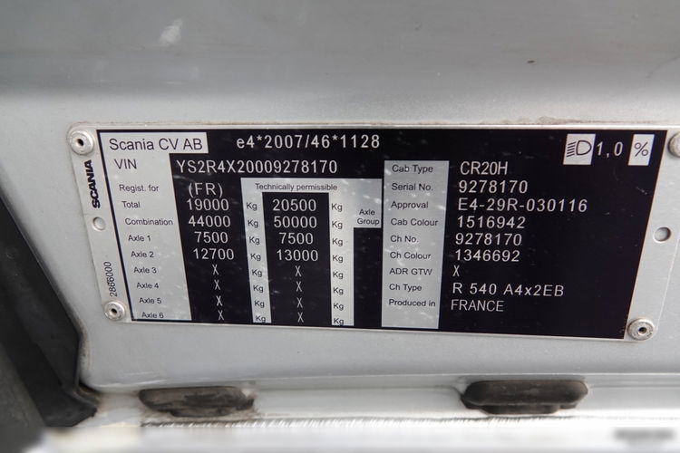 Scania R540 / LOW DECK /RETARDER / CAŁA NA PODUSZKACH / NOWE OPONY / SPROWADZONA / 2021 ROK zdjęcie 39