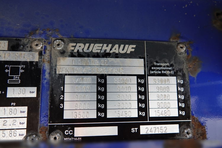 Fruehauf / FIRANKA / STANDARD / MOCNA PODŁOGA SZYNA DESKA / PALECIARA / OSIE SAF zdjęcie 25