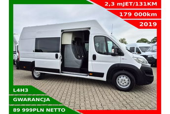 Fiat Ducato L4H3 89999zł NETTO Brygadówka 7 osób 2.3 MultiJET/131KM