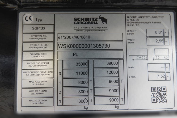 SCHMITZ WYWROTKA 25 m3 / WAGA: 4900 KG / TYŁ KLAPA / OŚ PODNOSZONA / 2019 ROK / ALUFELGI  zdjęcie 17