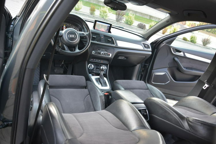 Audi Q3 Quattro bi-xenon Led Skóry Navi Czarny Sufit Park Assit Bose 2XParkt zdjęcie 25