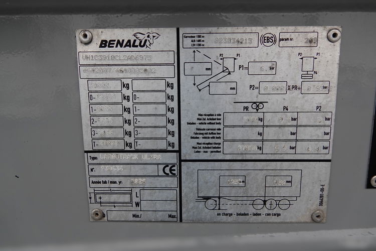 BENALU   WYWROTKA 24 m3 / STALOWA / HP / RYNNA / 2021 rok / 2 osie podnoszone / HYDRAULICZNA KLAPA  zdjęcie 22