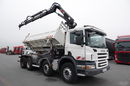 Scania P 380 / 8x4 / WYWROTKA 3 STRONNA + HDS HIAB 175-3x wysów 10m / 2x HYDROBURTA / 2x BORDMATIC / SPROWADZONA  zdjęcie 16